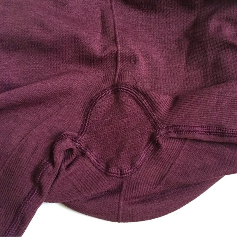 Lululemon The Flow Compression Ruched Crop II Thights Heathered Berry Yum Size 4